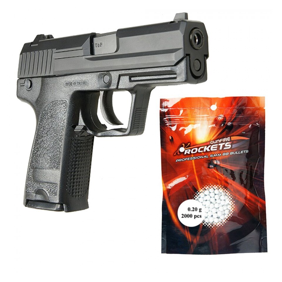 Set pistol airsoft arc, 2000 buc bile 6 mm 0.20 g, 2 x tinta de