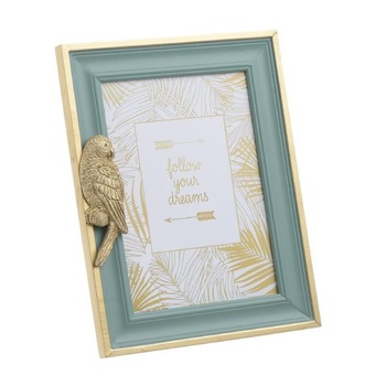 Rama foto Parrot din rasina si lemn, multicolor, 13 x 18 cm Rama foto Parrot din rasina si lemn, multicolor, 13 x 18 cm