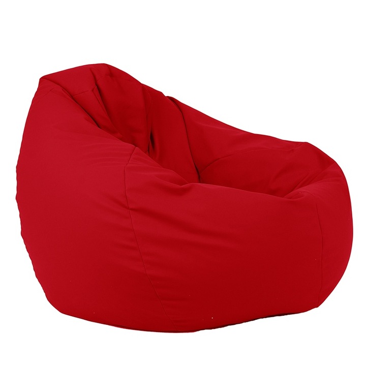 Пуф Pufrelax, круша, 320л., Nirvana Grande - Teteron Red, Подходящ за открито, Перящ се калъф, Пълнеж от Полистиролни перли