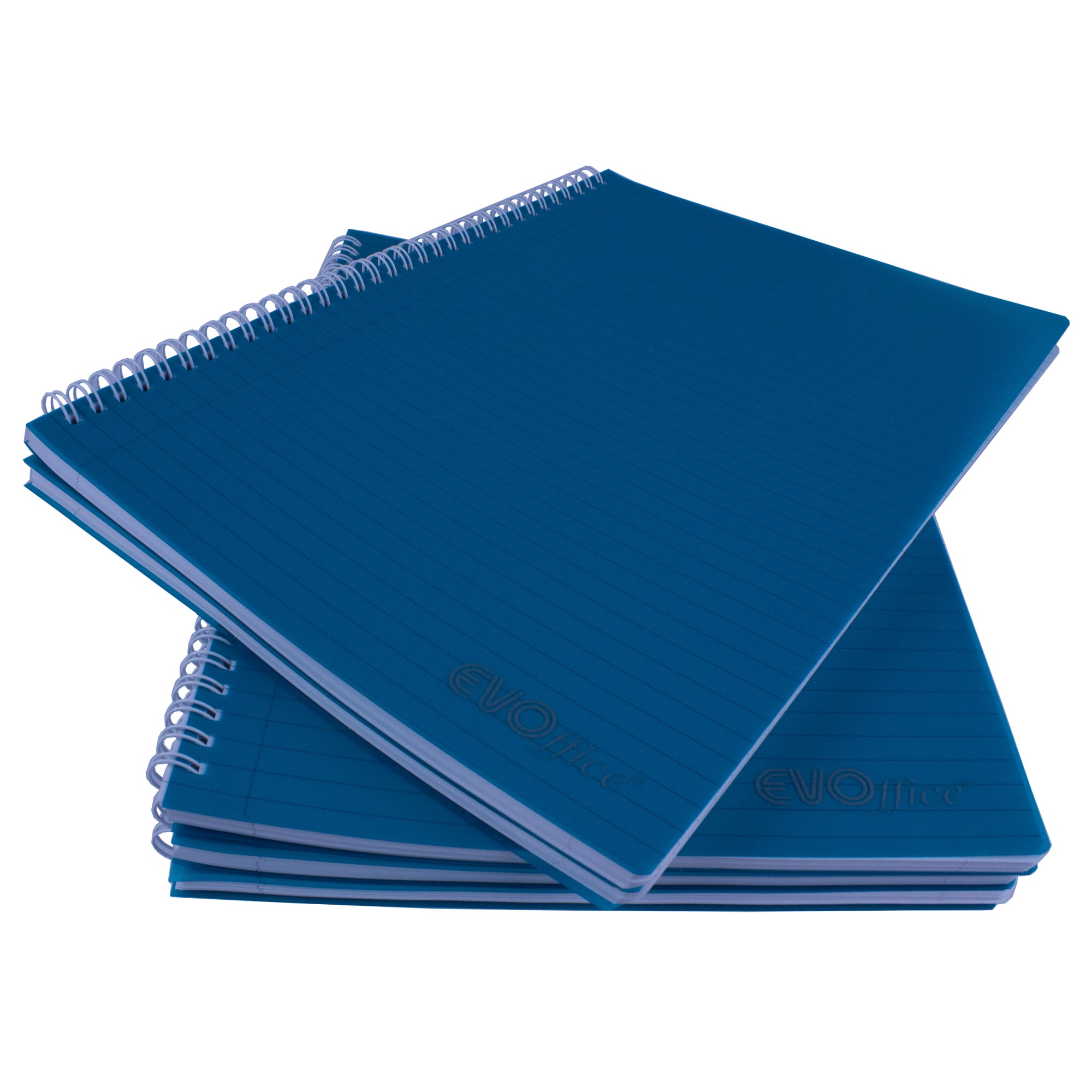 Caiet A4 cu spira metalica, microperforatii si coperti plastic, 100 file - dictando EVOffice