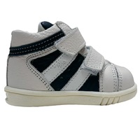 Ghetute piele copii imblanite Tino 3237 alb bleumarin 21