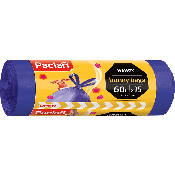 Ароматизирани домакински торби Paclan 60л/15 бр