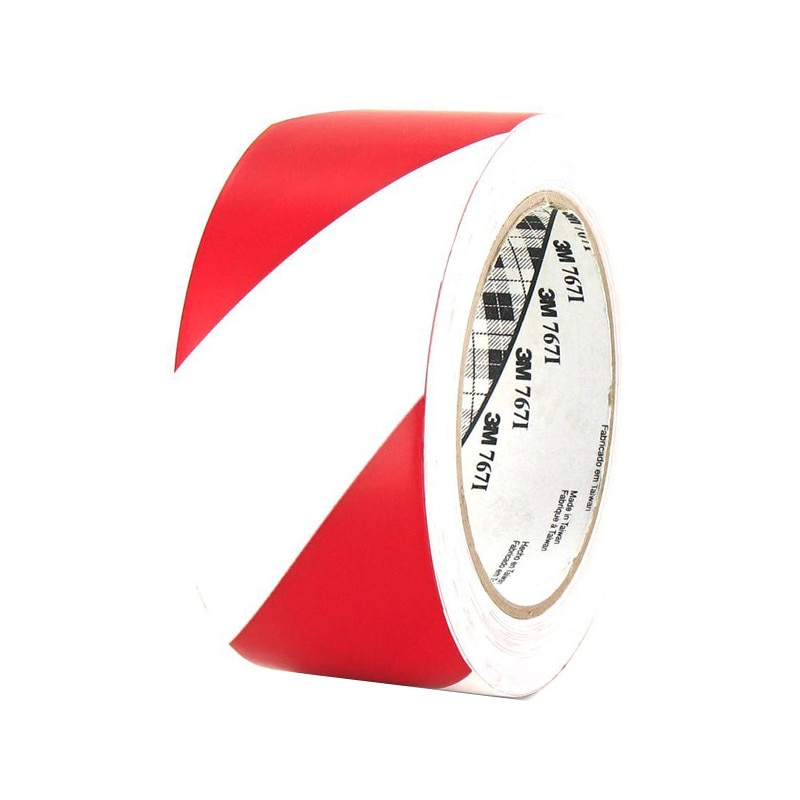 Banda marcare 3M-764I, 50mm * 33m, culoare alb/rosu