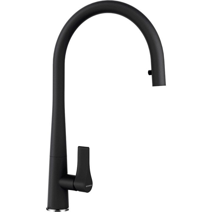 Schock Gota Fekete Gránit Csaptelep Kihúzható Zuhanyfejjel