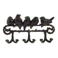cuier din fier cu 6 agatatori birds maro antichizat 25 x 12 cm imagen 30_0_
0