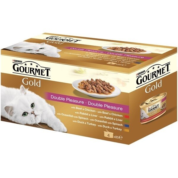 Gourmet Gold Duo Multipack Vita si Pui, 4x85 g