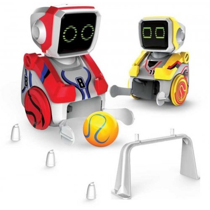 Robot de jucarie Silverlit KICKABOT, Control de la distanta, Multicolor 2 buc
