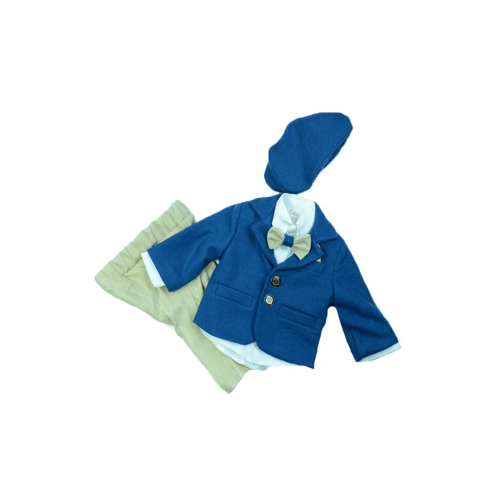 Costum elegant 6 piese pentru baieti Colibri 2035-AL, Albastru, 80 cm