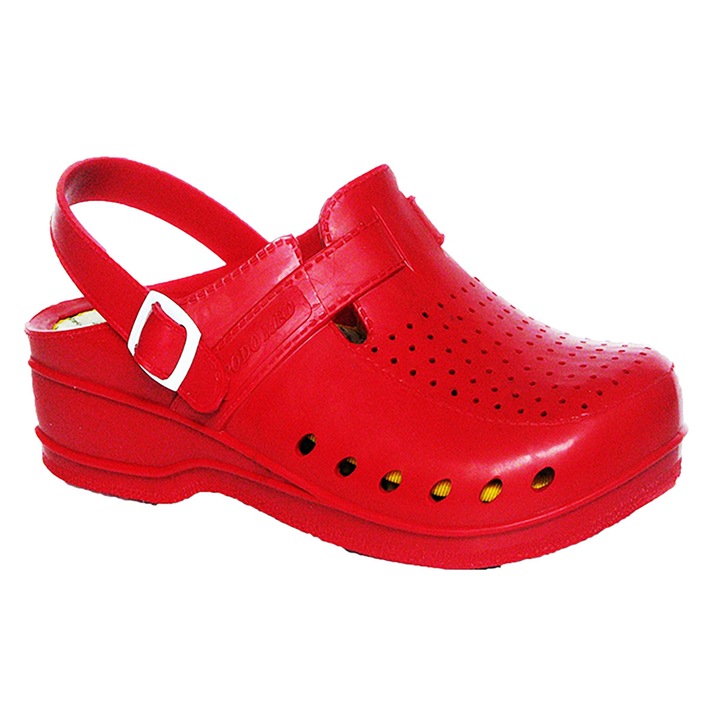 Papuci medicali unisex, PODOMED, 40/41, rosu, sintetici