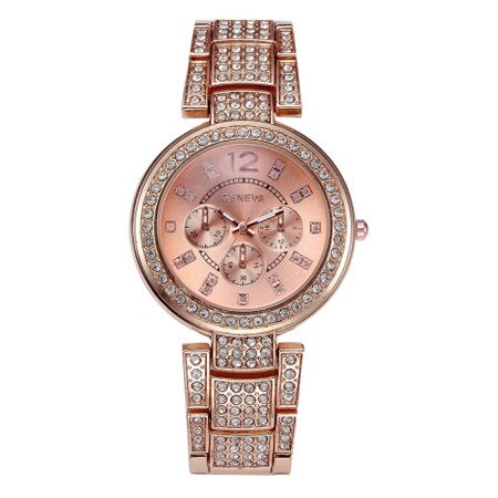 Ceas dama casual Geneva Gorgeous, rose gold