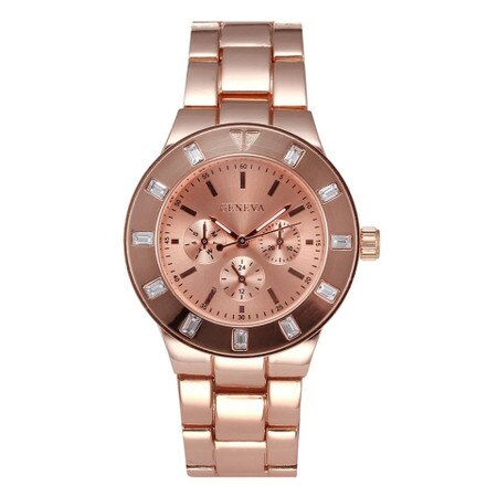 Ceas dama casual Geneva Flamingo, rose gold