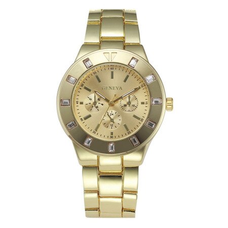 Ceas dama casual Geneva Flamingo, gold