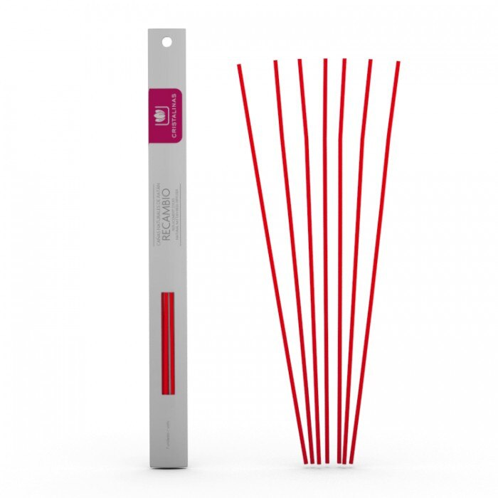 Rezerva bete naturale de ratan Cristalinas, Rosu, 7 bucati