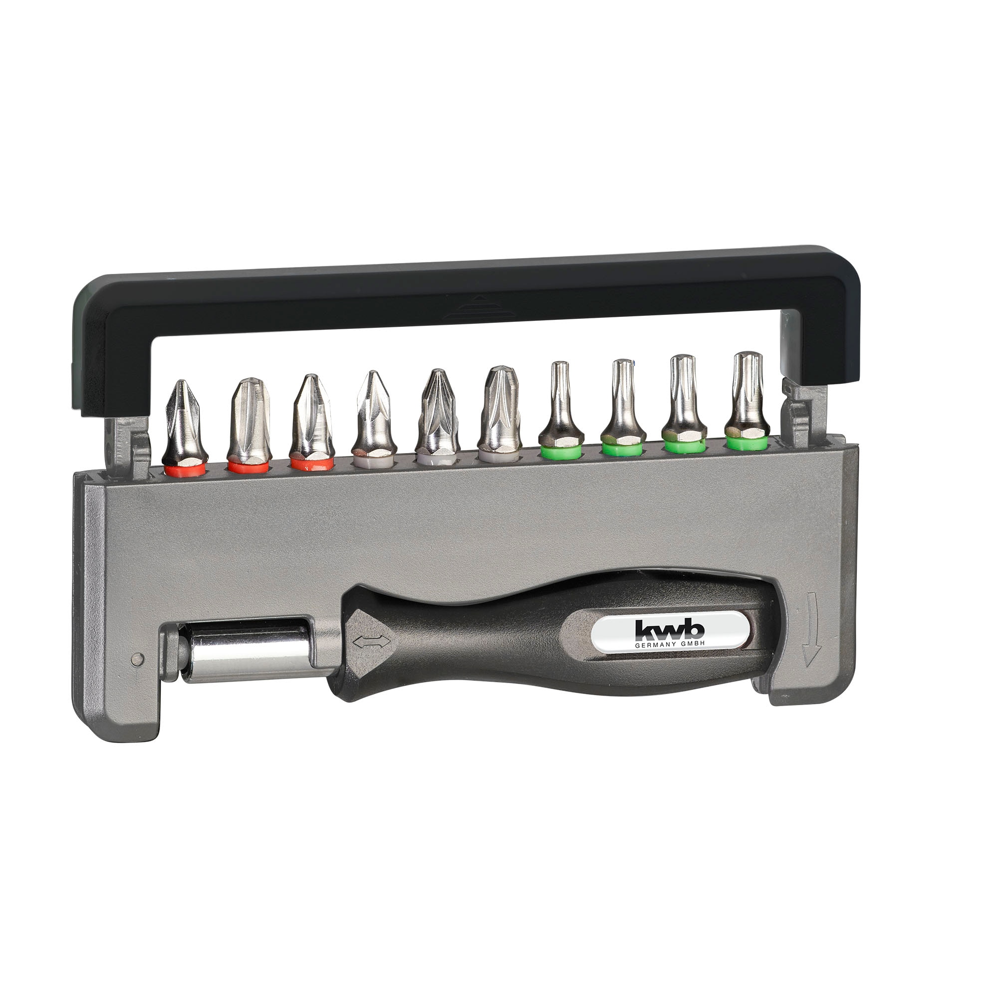 Set 12 accesorii KWB Einhell, biti, bit holder, surubelnita