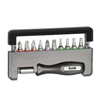 Set 12 accesorii KWB Einhell, biti, bit holder, surubelnita Set 12 accesorii KWB Einhell, biti, bit holder, surubelnita