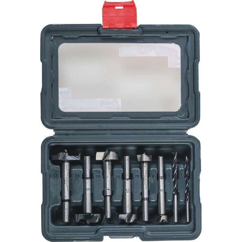 Set 8 freze si burghie KWB Einhell, diametru freze 15-40 mm, diameru burghie 5-6 mm