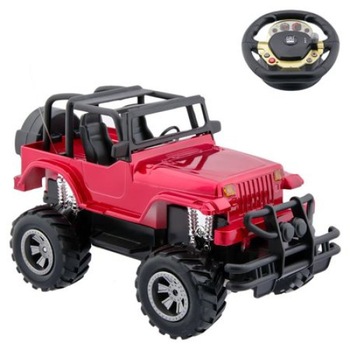 Masina cu telecomanda tip volan iMK® Play Jeep 4x4, scara 1:18, rosie Masina cu telecomanda tip volan iMK® Play Jeep 4x4, scara 1:18, rosie