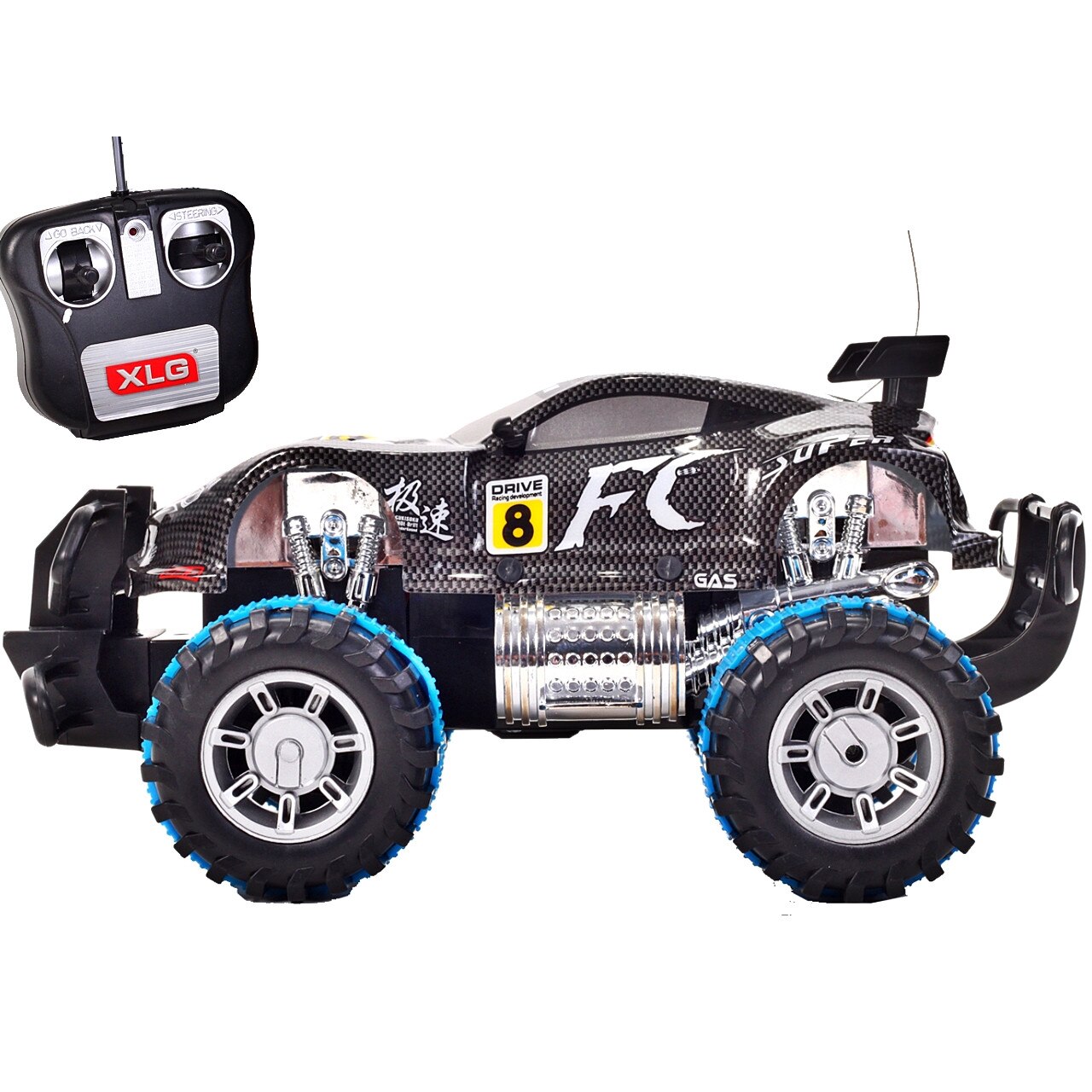 Masinuta Cu Telecomanda si Suspensii Mountain King, Scara 1.16 , Marime 30,0 x 19,0 x 15.5 cm , Manevrabilitate Ridicata , Cauciucuri Rezistente , Telecomanda Usor de Folosit