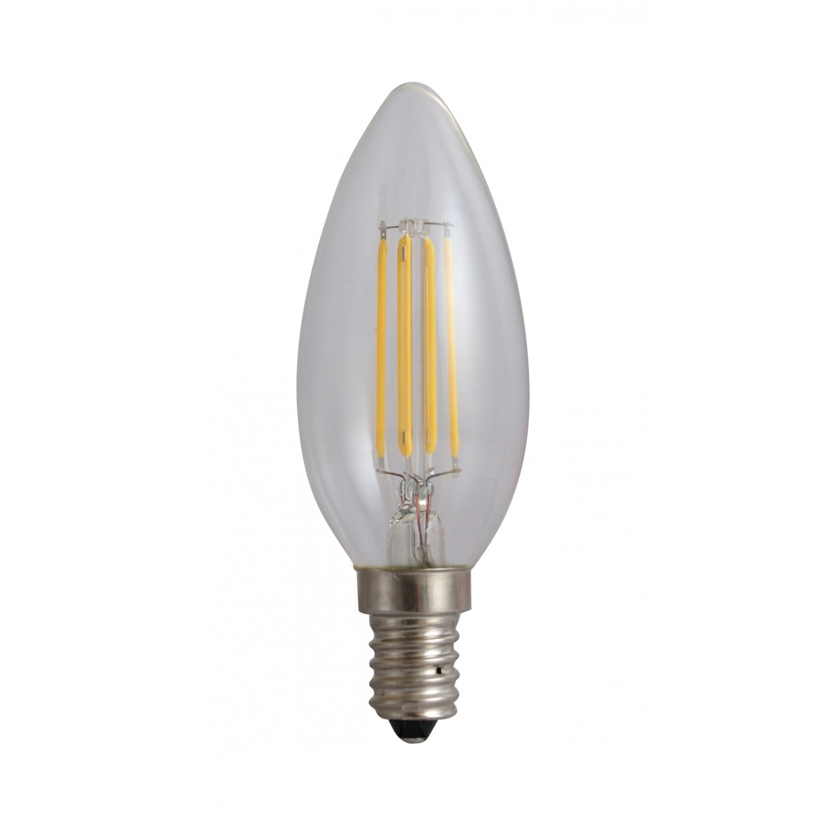 Bec Filament Lumanare E27 , 4W , 480 lumeni , 220V , 3000K