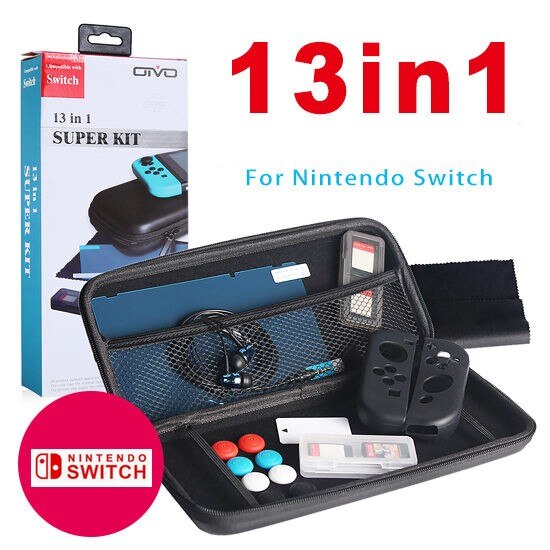 Husa Transport Consola Nintendo Switch Super Kit Accesorii 13 In 1