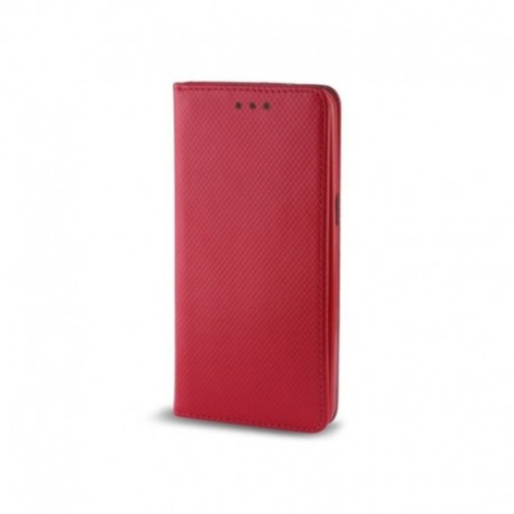Кожен тефтер страничен BOOK MAGNET HTC 10, Червен