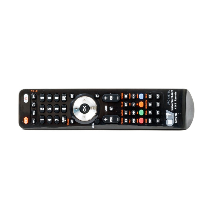Univerzális URC1387EL 4in1 távoli tanulás távirányító TV, DVD, BluRay lejátszó, SAT vevő