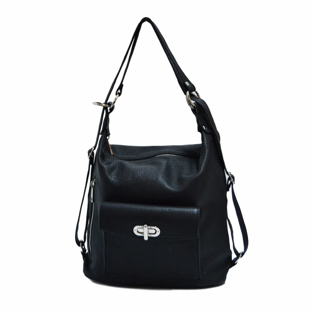 Geanta dama,Zea,piele naturala,neagra