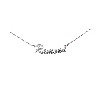 Colier din Argint 925 rodiat, personalizat cu nume - Ramona Colier din Argint 925 rodiat, personalizat cu nume - Ramona