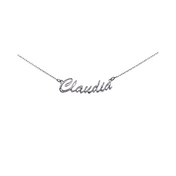 Colier din Argint 925 rodiat, personalizat cu nume - Claudia Colier din Argint 925 rodiat, personalizat cu nume - Claudia