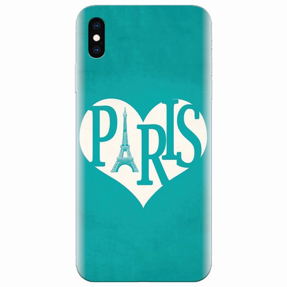 Husa silicon pentru Apple Iphone XS, I Love Paris