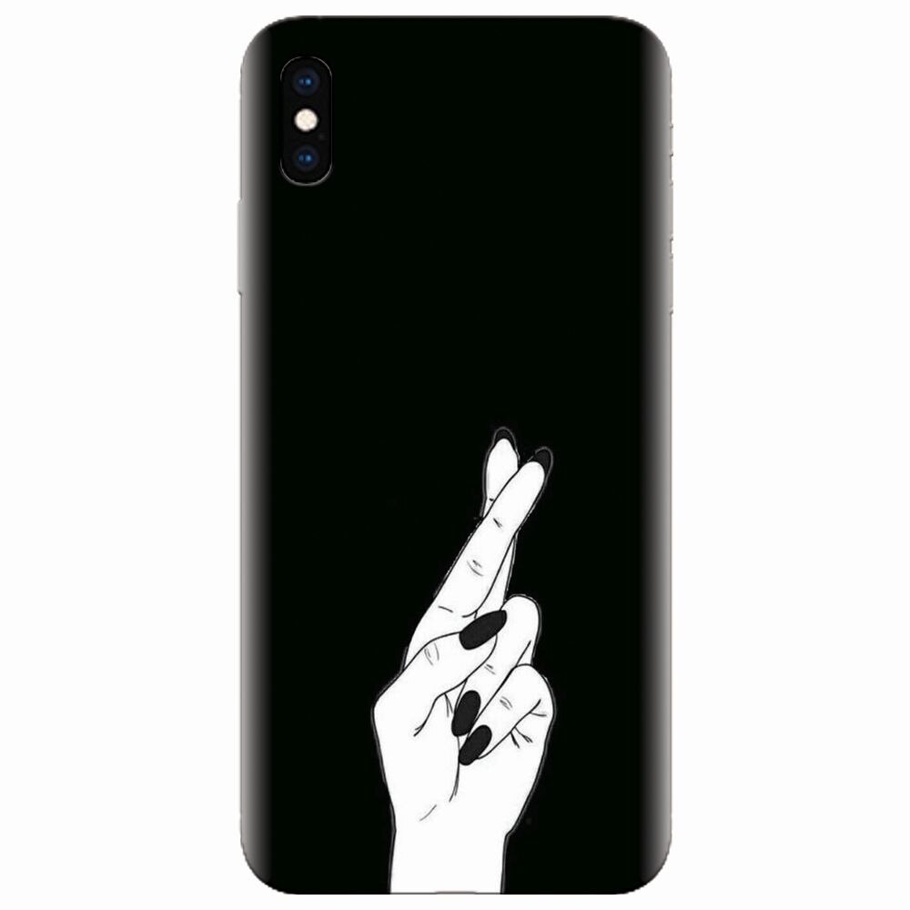 Husa silicon pentru Apple Iphone XS, Finger Cross