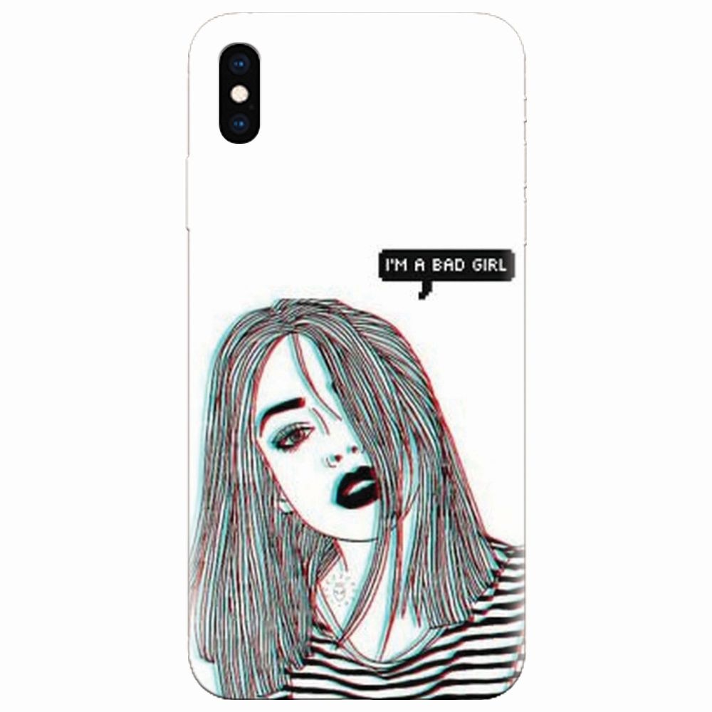 Husa silicon pentru Apple Iphone XS, Im A Bad Girl