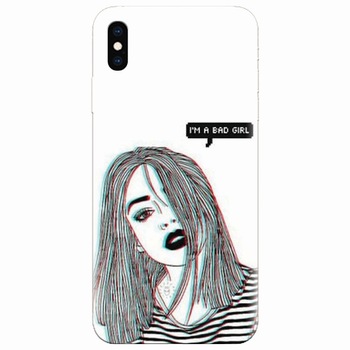 Husa silicon pentru Apple Iphone XS, Im A Bad Girl Husa silicon pentru Apple Iphone XS, Im A Bad Girl
