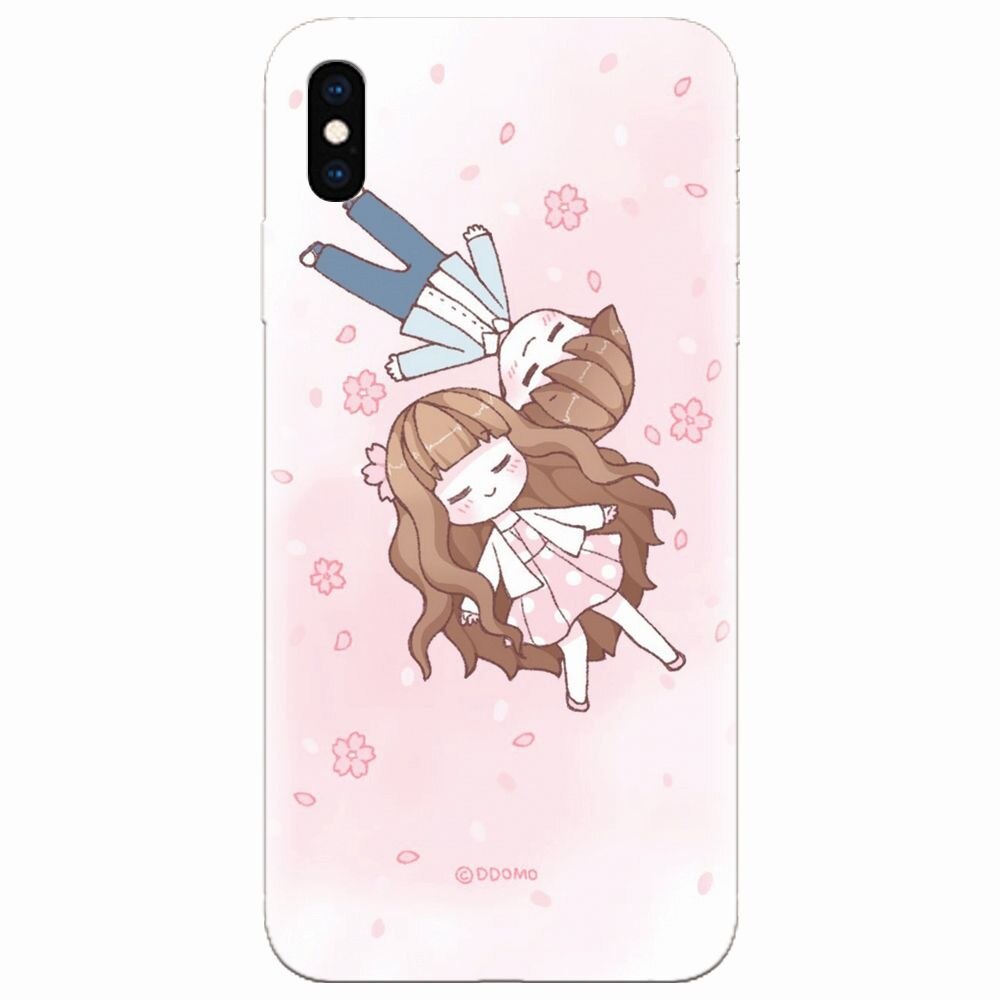 Husa silicon pentru Apple Iphone XS, Cute Couple