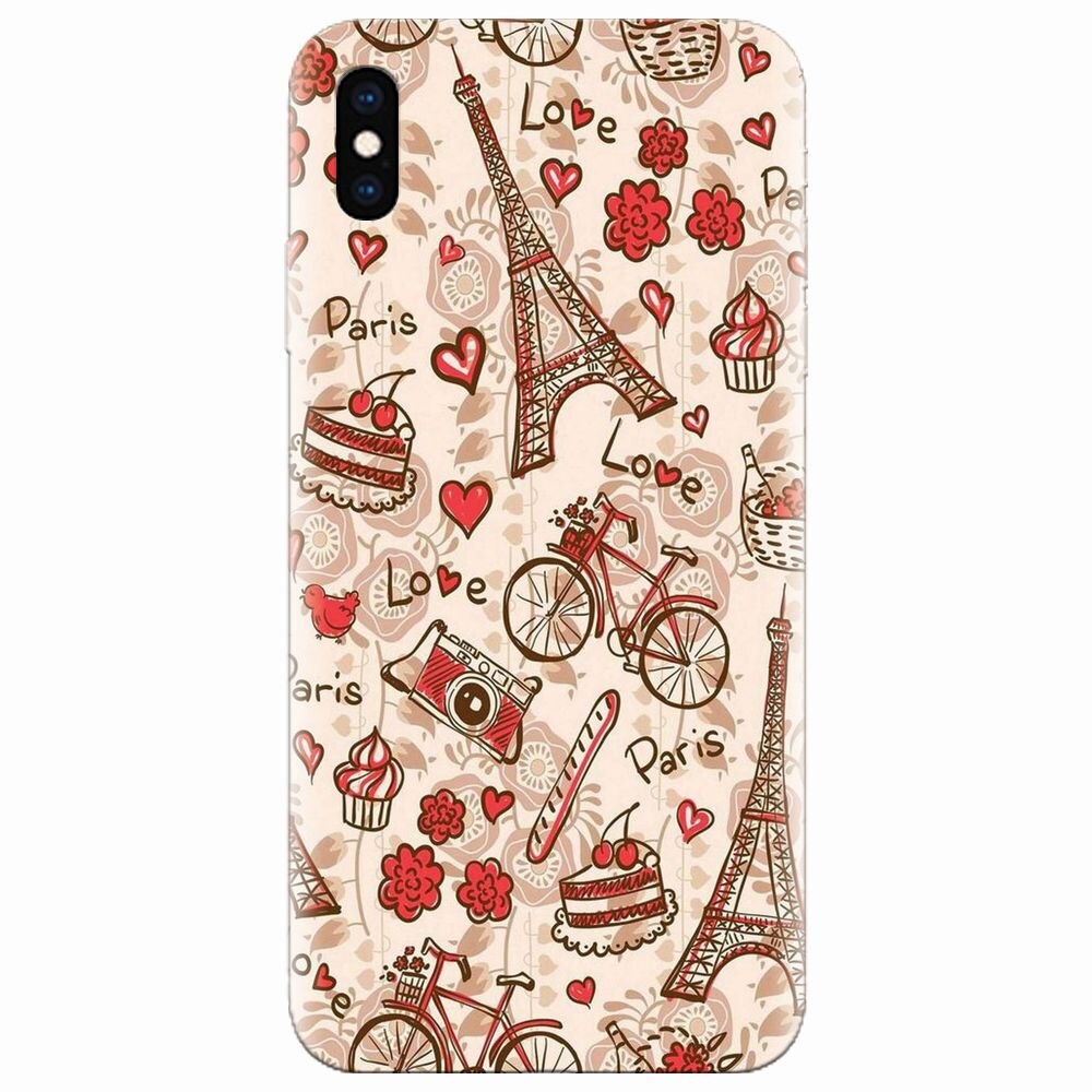 Husa silicon pentru Apple Iphone XS, Paris Love