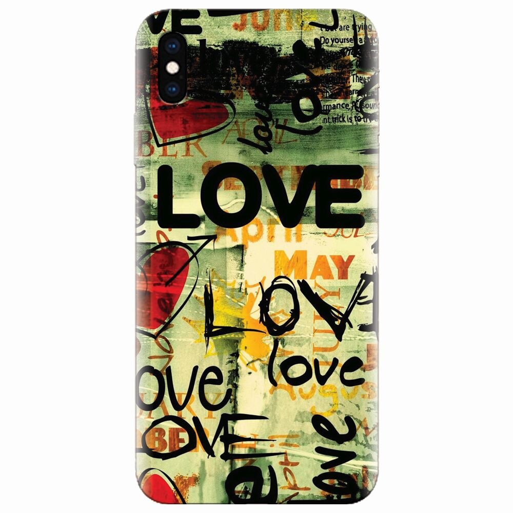 Husa silicon pentru Apple Iphone XS, Love Artwork