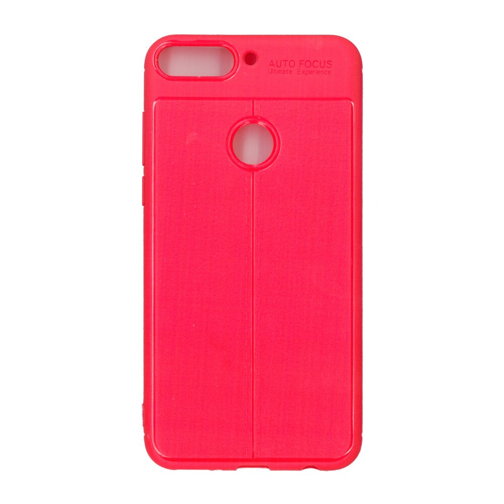 Husa din silicon auto-focus, Eurocell, pentru Huawei Y7 Prime 2018, rosu