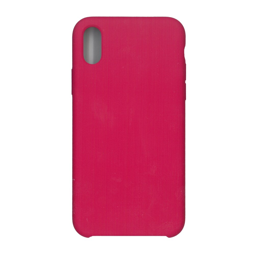 Husa din silicon mat cu interior de microfibra, EuroCell, pentru iPhone XS Max , rosu