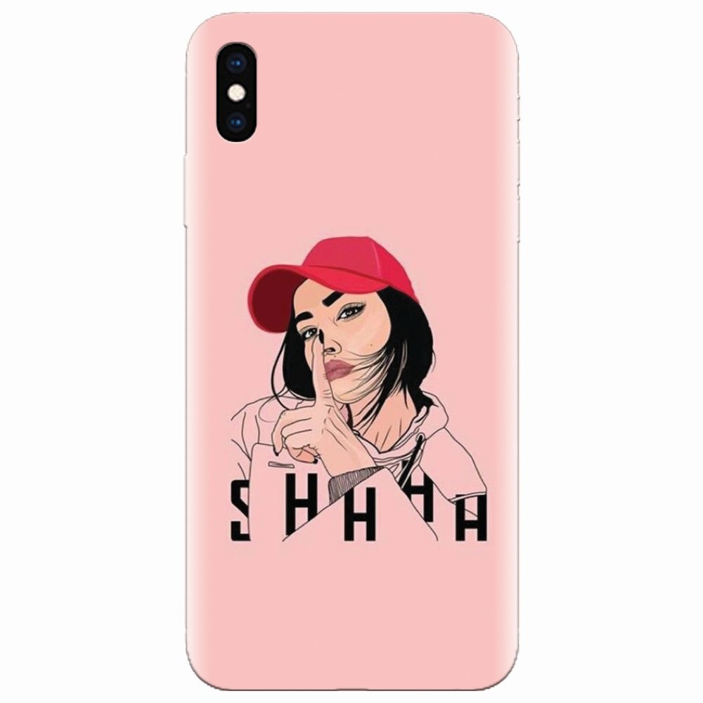 Husa silicon pentru Apple Iphone XS, Shhh