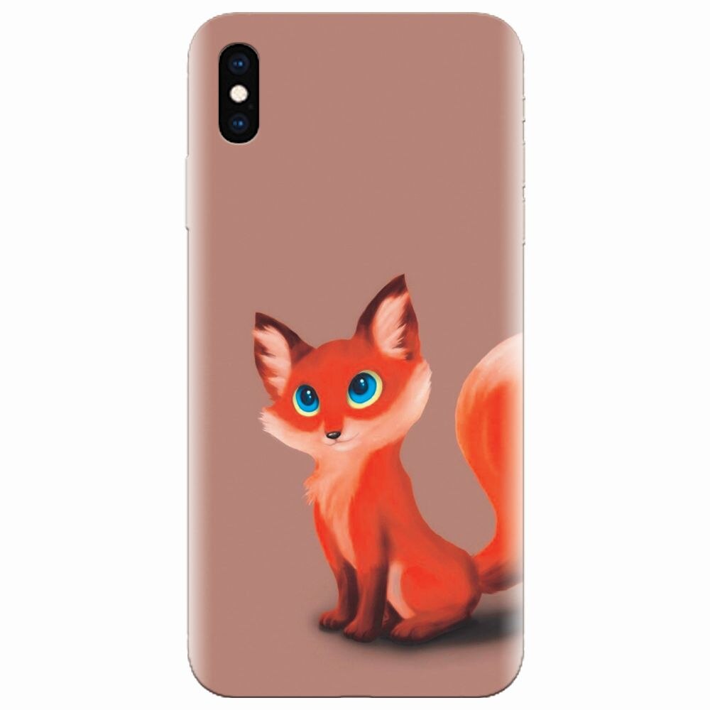 Husa silicon pentru Apple Iphone XS, Fox Cartoon Animal And