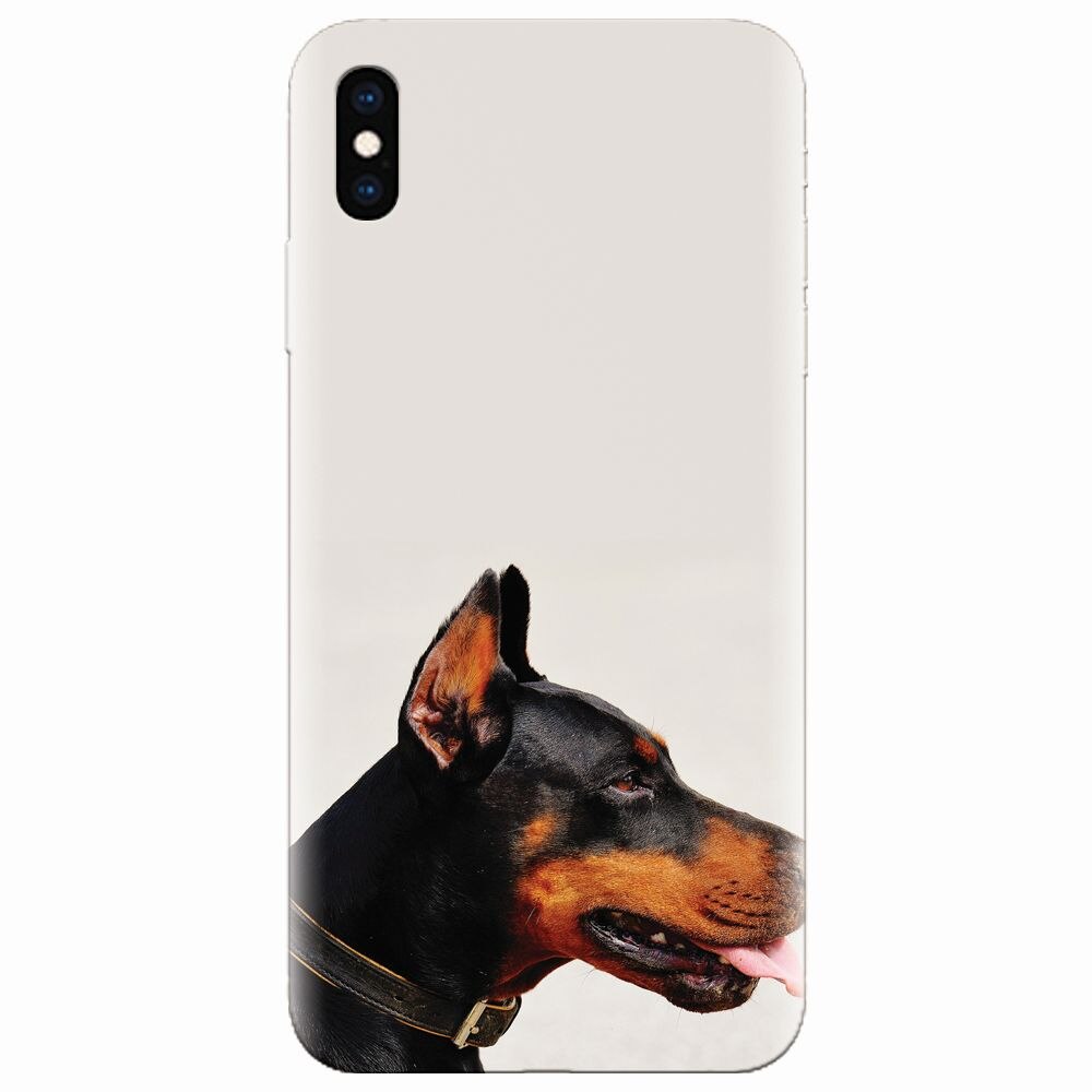 Husa silicon pentru Apple Iphone XS, Doberman