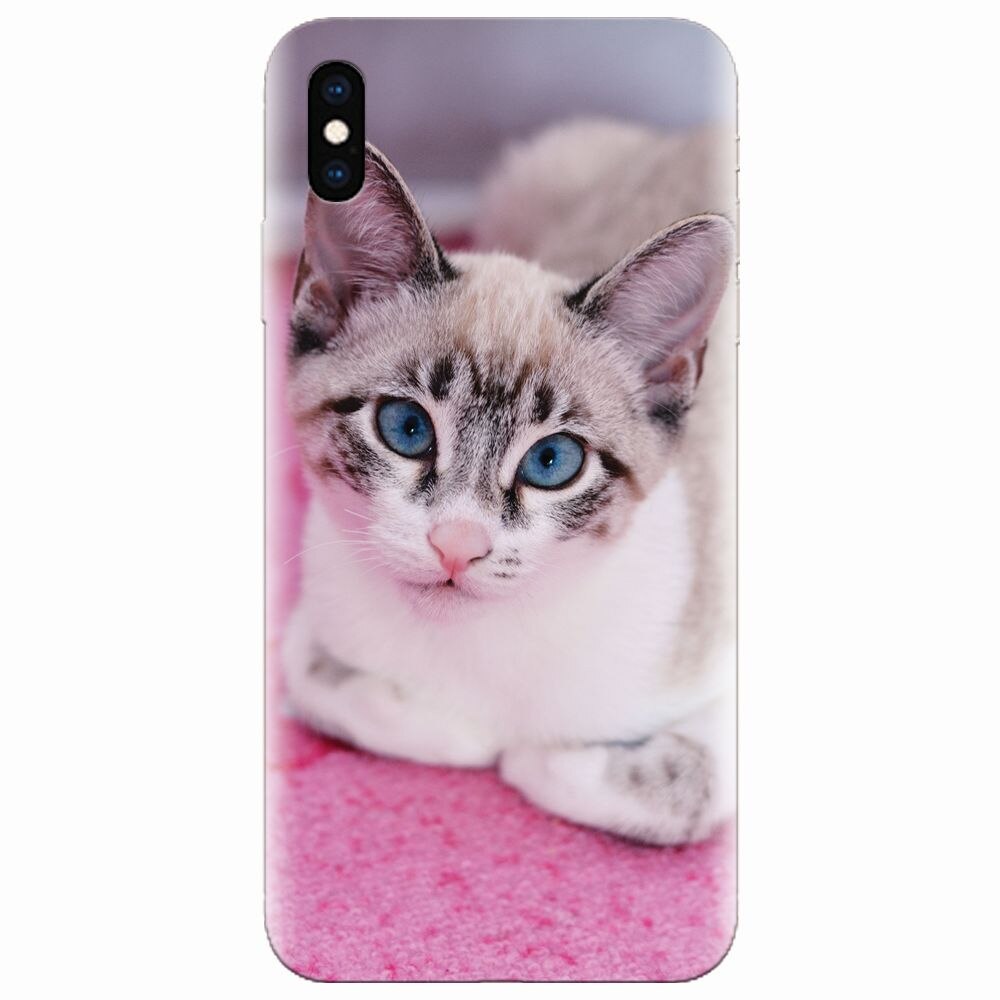 Husa silicon pentru Apple Iphone XS, Siamese Kitty