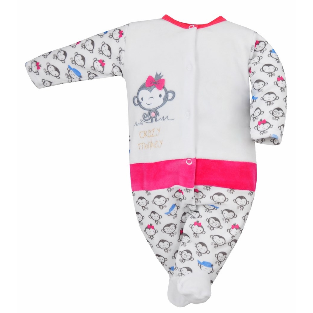 Salopeta cu maneca lunga pentru fete Koala 05-388A1, Alb, 62