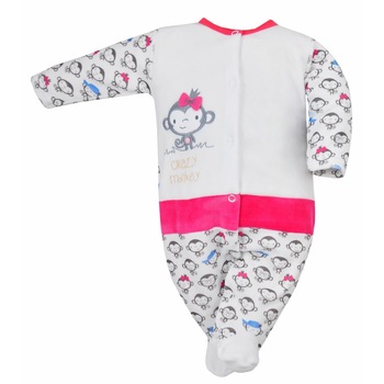 Salopeta cu maneca lunga pentru fete Koala 05-388A1, Alb, 62 Salopeta cu maneca lunga pentru fete Koala 05-388A1, Alb, 62