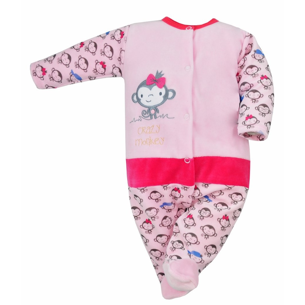 Salopeta cu maneca lunga bebelusi-Koala Malpki 05-385R, Roz, 56