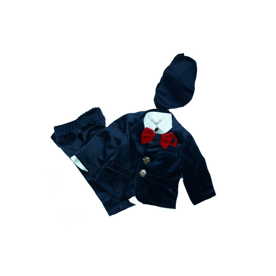 Costum elegant pentru baieti Colibri 2013-B, Bleumarin, 62 cm