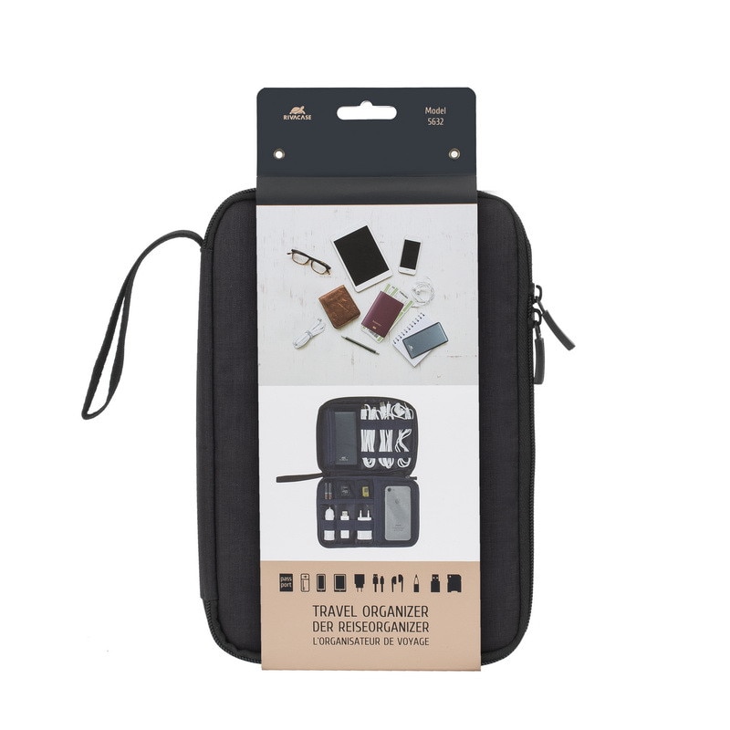 Husa Rivacase 5632 black Travel organizator accesorii