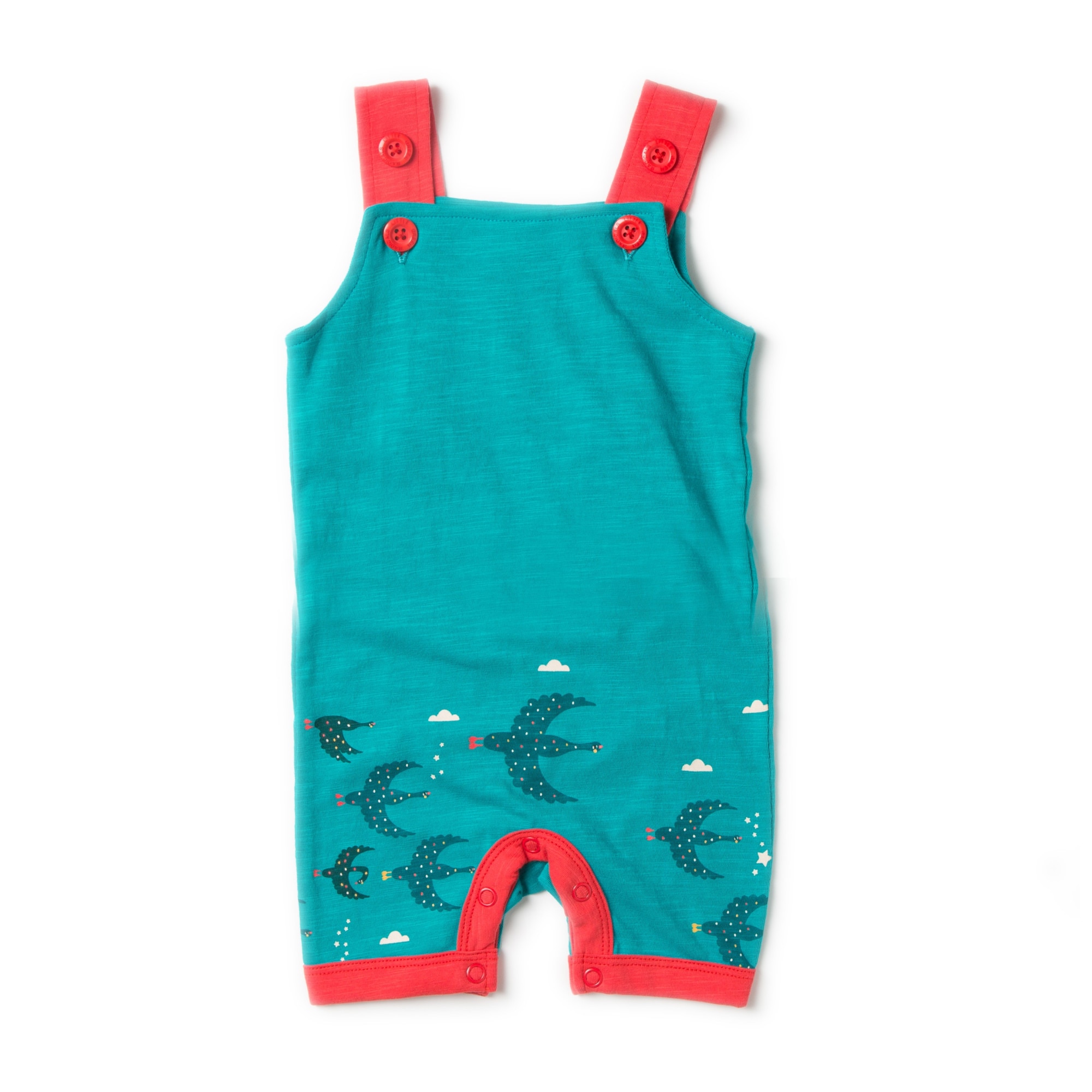 Costumas ”zborul randunelelor”, bumbac organic, multicolor, bebe