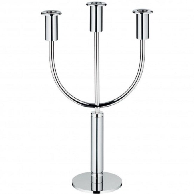 Suport de lumanare wmf din aluminiu cu 3 compartimente de culoare argintie