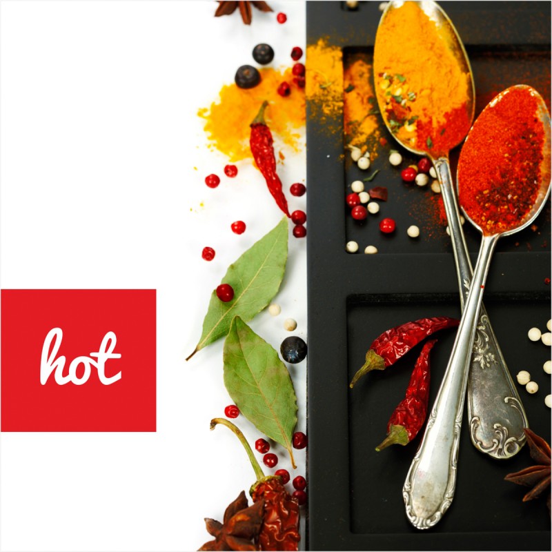 Tablou canvas, produs DekoStore, pentru bucatarie, inramat pe cadru de lemn, print HD, O ilustratie... iute, 40x40 cm